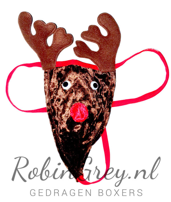 Funny rendieren kerst string Robin Grey